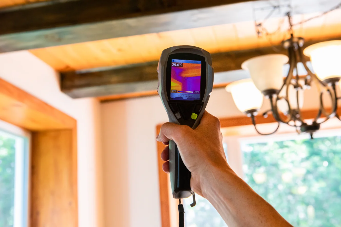 Infrared scan identifying hidden leaks